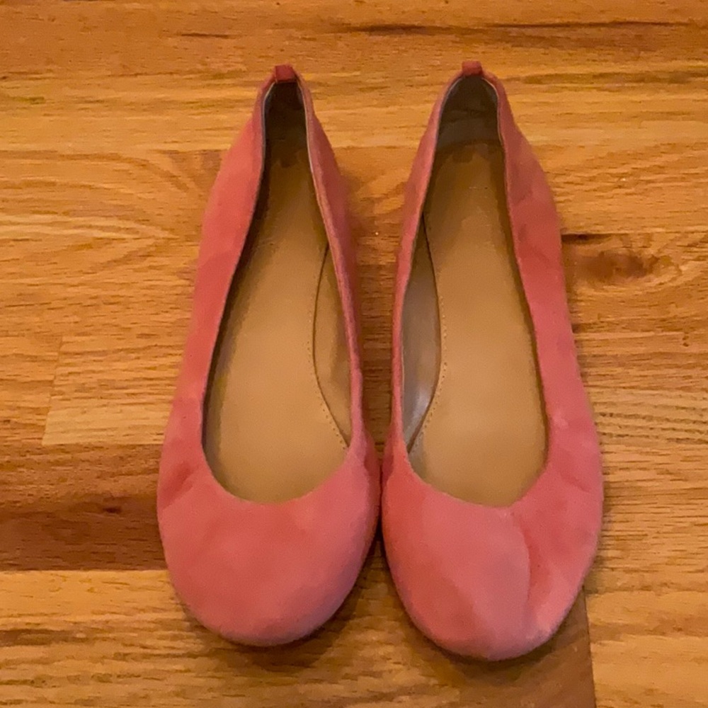 J. Crew Coral Suede J Flats